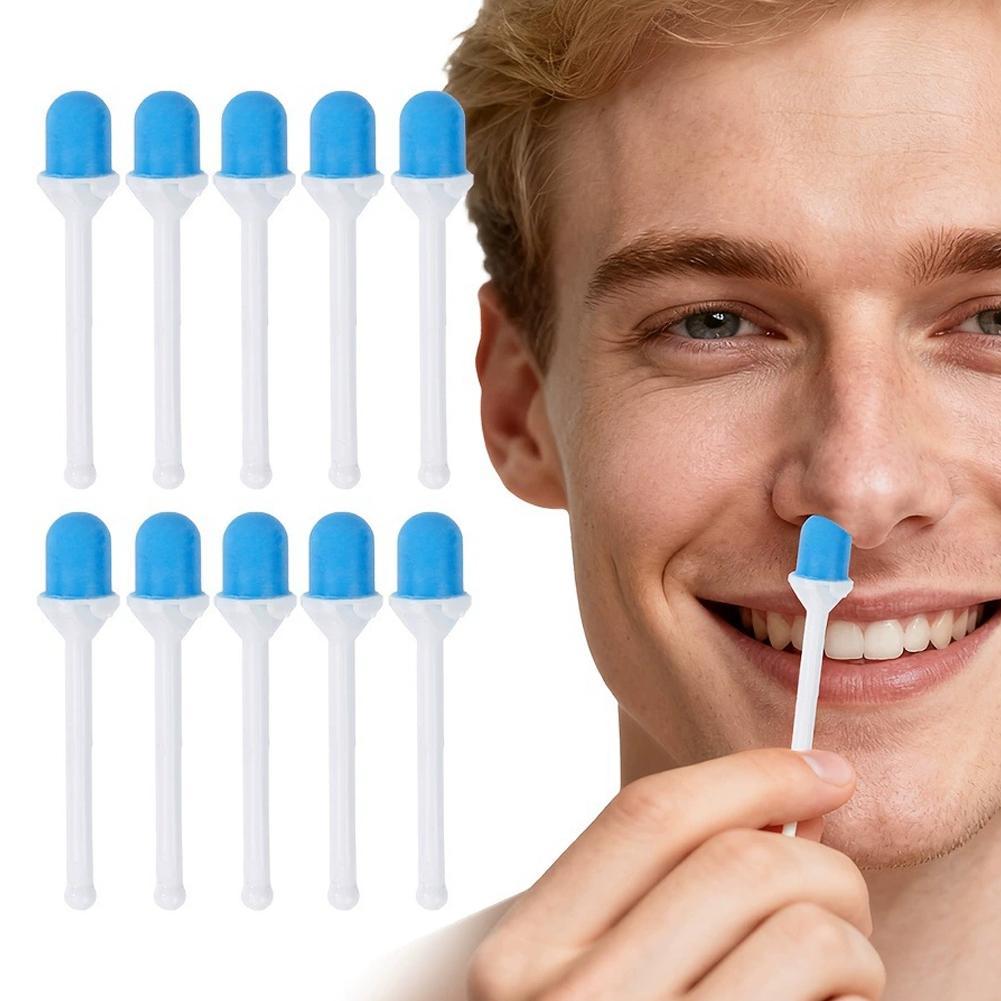 Nose Trimmer - แท่งแว็กซ์กำจัดขนจมูกแบบใช้แล้วทิ้ง 10 ชิ้น แบบพกพา สำหรับกำจัดขนจมูก หู