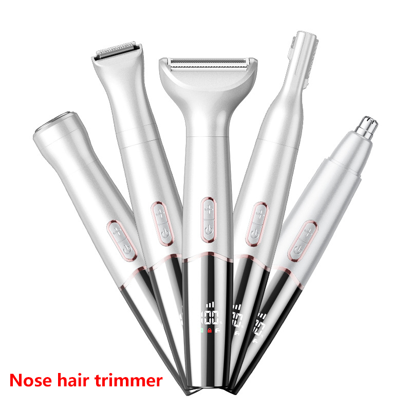 Grooming Kit - เครื่องตัดขนจมูกและหูแบบชาร์จไฟได้สำหรับผู้ชาย ชุดกรูมมิ่ง เครื่องตัดขนคิ้วและเคราไฟฟ้า เครื่องตัดขนจมูกและหู