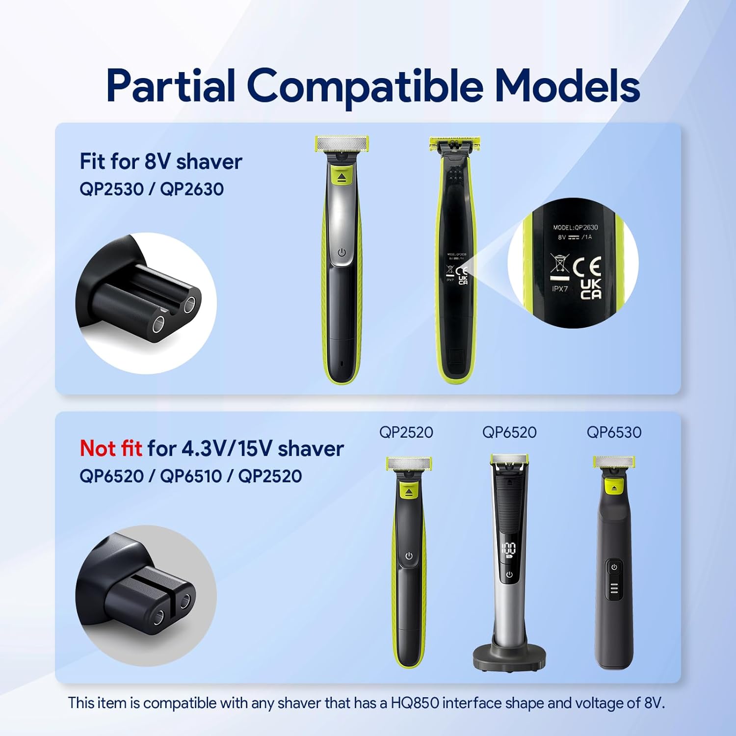 8V HQ850 Type-C เครื่องโกนหนวด - Aftershave บทวิจารณ์และราคา