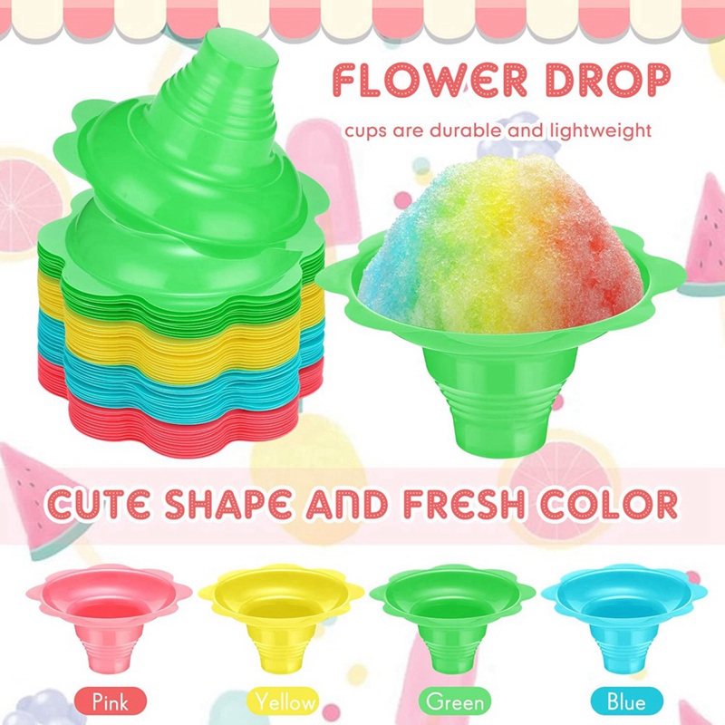 200 ชิ้น ถ้วยน้ำแข็งไสหลากสีขน - Shaving Cream บทวิจารณ์และราคา